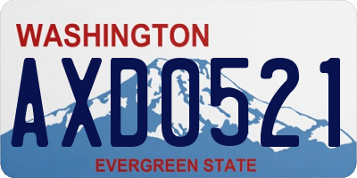 WA license plate AXD0521