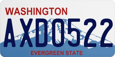 WA license plate AXD0522