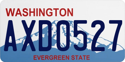 WA license plate AXD0527