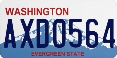 WA license plate AXD0564