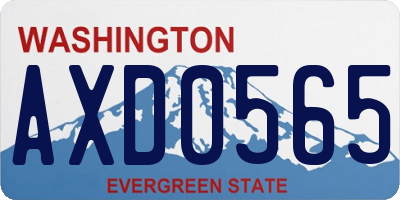 WA license plate AXD0565