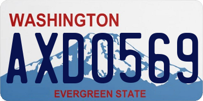 WA license plate AXD0569