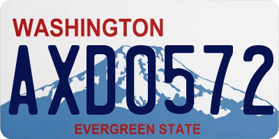 WA license plate AXD0572