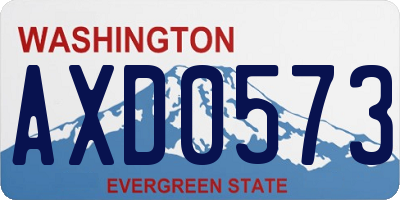 WA license plate AXD0573