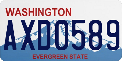 WA license plate AXD0589
