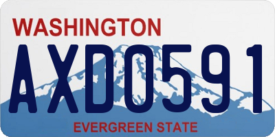 WA license plate AXD0591