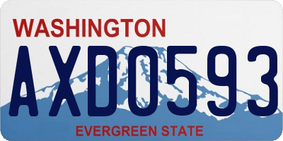 WA license plate AXD0593