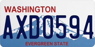 WA license plate AXD0594