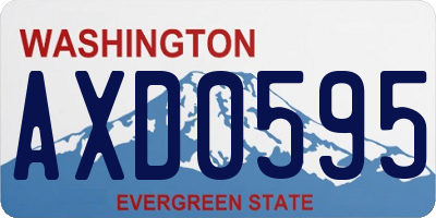 WA license plate AXD0595