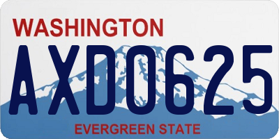 WA license plate AXD0625