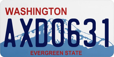 WA license plate AXD0631