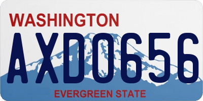 WA license plate AXD0656