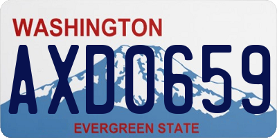 WA license plate AXD0659