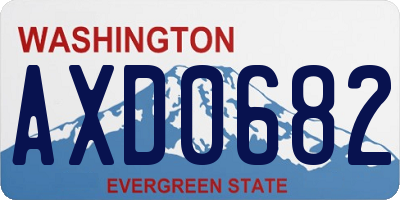 WA license plate AXD0682