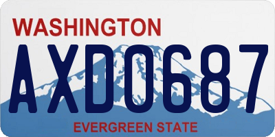 WA license plate AXD0687