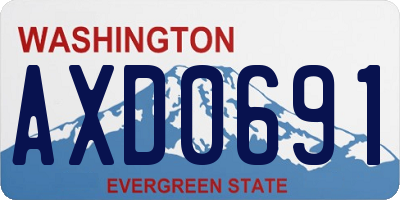 WA license plate AXD0691