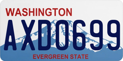 WA license plate AXD0699