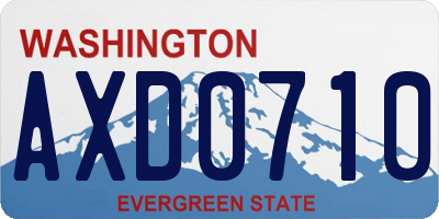 WA license plate AXD0710