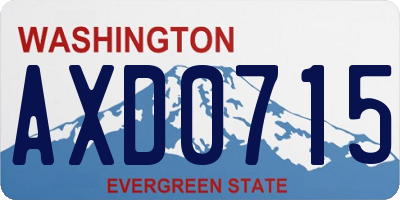 WA license plate AXD0715