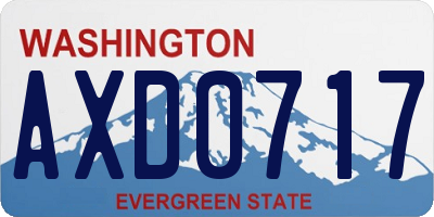 WA license plate AXD0717