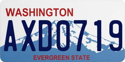 WA license plate AXD0719