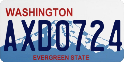 WA license plate AXD0724