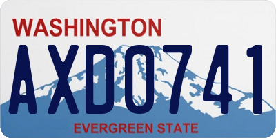 WA license plate AXD0741