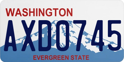 WA license plate AXD0745