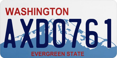 WA license plate AXD0761