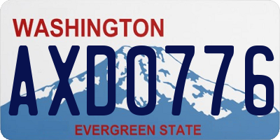WA license plate AXD0776