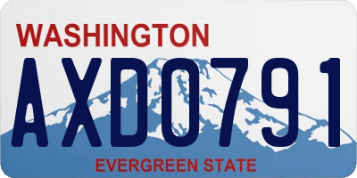 WA license plate AXD0791