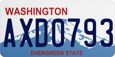 WA license plate AXD0793