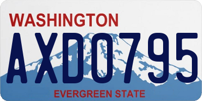 WA license plate AXD0795