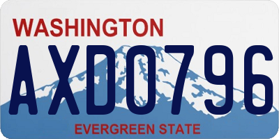 WA license plate AXD0796
