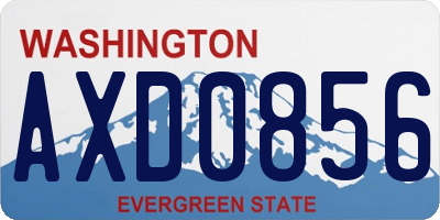 WA license plate AXD0856