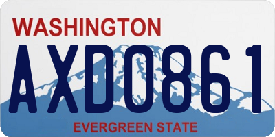 WA license plate AXD0861