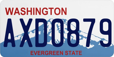 WA license plate AXD0879