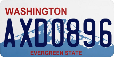 WA license plate AXD0896