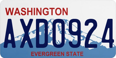 WA license plate AXD0924