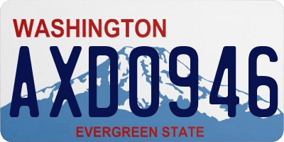 WA license plate AXD0946