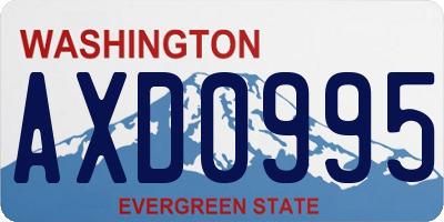 WA license plate AXD0995