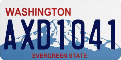 WA license plate AXD1041