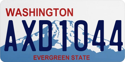 WA license plate AXD1044