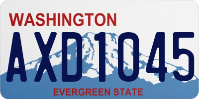 WA license plate AXD1045