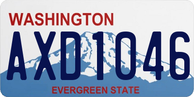 WA license plate AXD1046