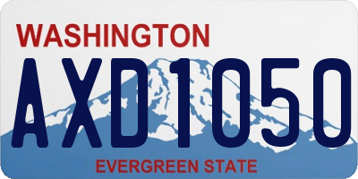 WA license plate AXD1050