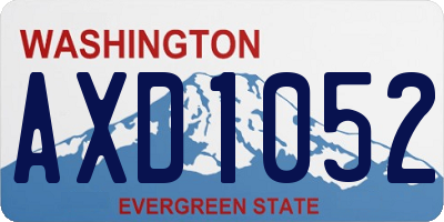 WA license plate AXD1052