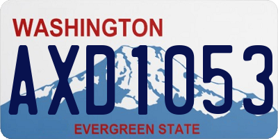WA license plate AXD1053