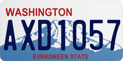 WA license plate AXD1057