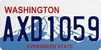 WA license plate AXD1059